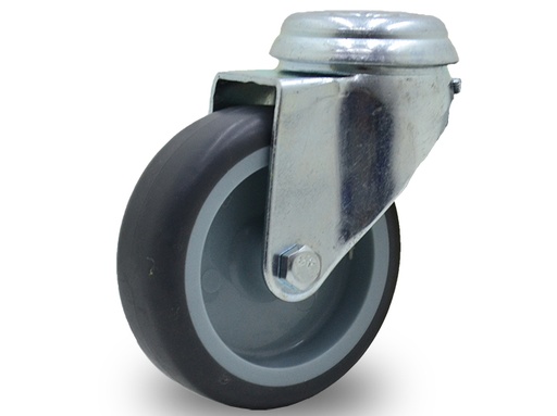 [HF.431] RUEDA PVC GRIS GIRAT. 75mm PAS
