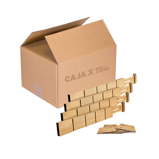 [ML.730] SEPARADORES ORGANIZADORES PARA CAJONES BAMBU 32.5X43cm CAJA 15u