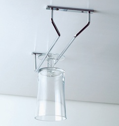 SOPORTE DE COPAS SIMPLE SUPERIOR ACERO CROMADO