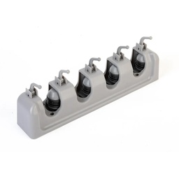 Soporte Escobero Multiple 5 Ganchos Con Percha Bronzen
