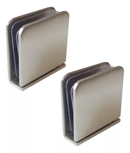 [ML.728] SOPORTE PARA VIDRIO CON TORNILLO PASANTE ACERO INOX x2u.