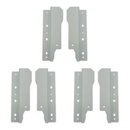 SOPORTE TRASERO P/CORREDERA OCULTAS 199mm GRIS xPar PACK X 3.