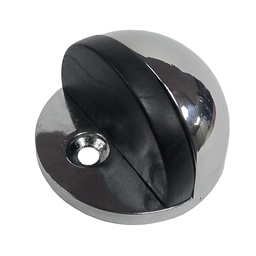 Tope Puerta Media Esfera Piso Acero Inox Goma Dannok Plateado Cromado