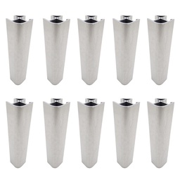 Unión Para Zocalo Aluminio 90° 150mm Gris Pack X 10 Unidades Plateado