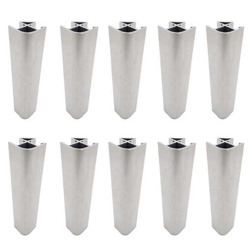 [ML.623] UNION PARA ZOCALO ALUMINIO 90° 150mm PACK X 10u.
