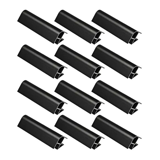 [ML.477] UNION ZOCALO 90° 100mm NEGRO PACK X 12u.