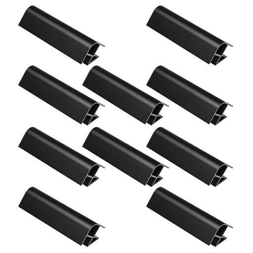 [ML.583] UNION ZOCALO 90° 120mm NEGRO PACK X 10u.