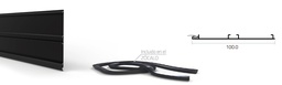 ZOCALO DE ALUMINIO NEGRO Z10N 100 mm