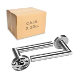 MANIJA RECTA ACERO INOX. D/B CON ROSETA Y BOC DANNOK. CAJA X 20u. 
