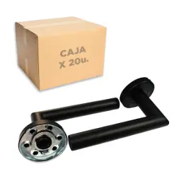 MANIJA RECTA ACERO INOX. NEGRA D/B CON ROS Y BOC DANNOK CAJA X 20u.